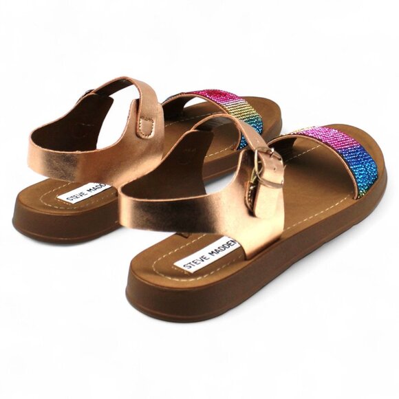 Steve Madden Girls Jprobler Metallic Strap Sandals - Picture 3 of 8